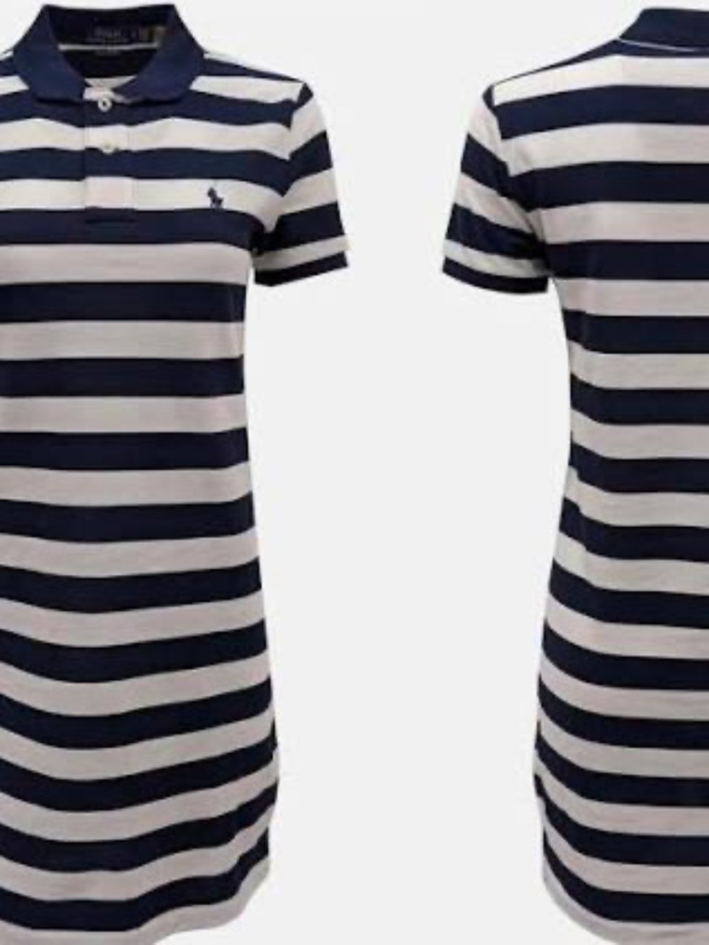 Ralph Lauren Polo Striped Navy and White Shirt Dress Size Large